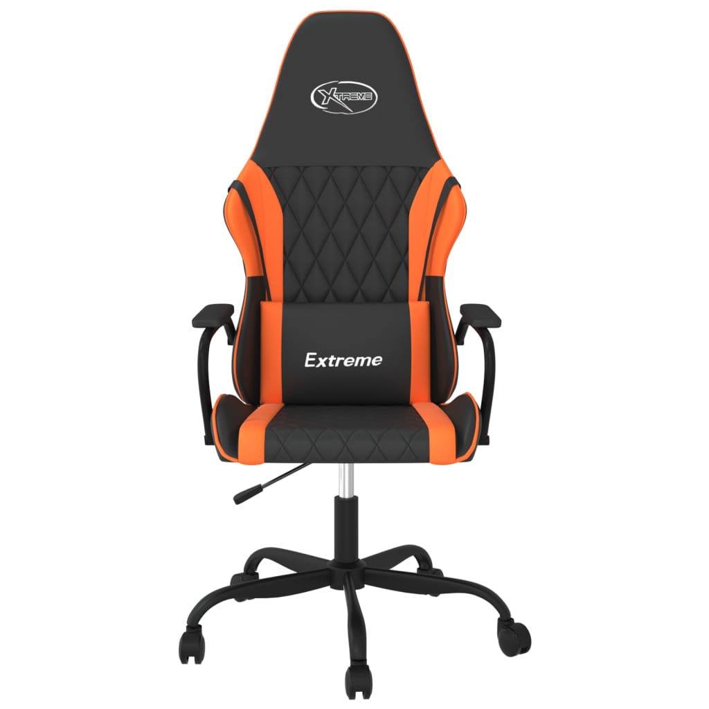 gamingstol kunstlæder sort og orange