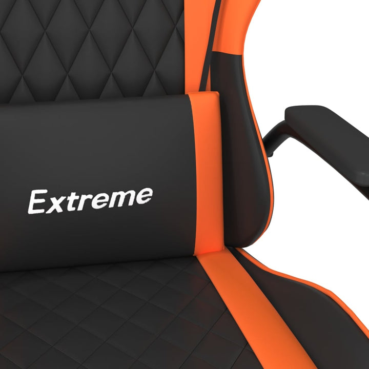 gamingstol kunstlæder sort og orange