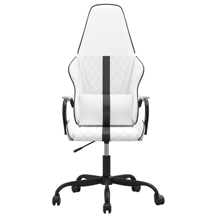gamingstol kunstlæder hvid og sort
