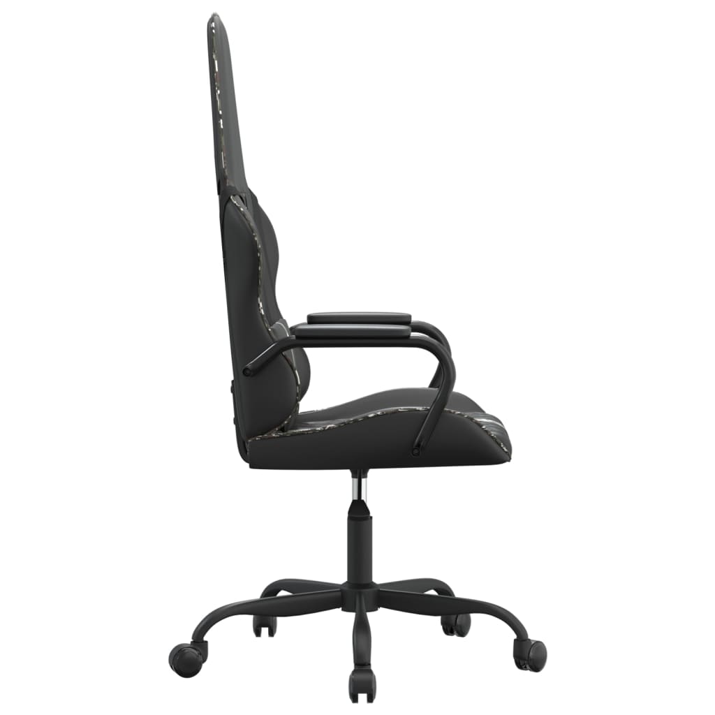 gamingstol kunstlæder sort og camouflage