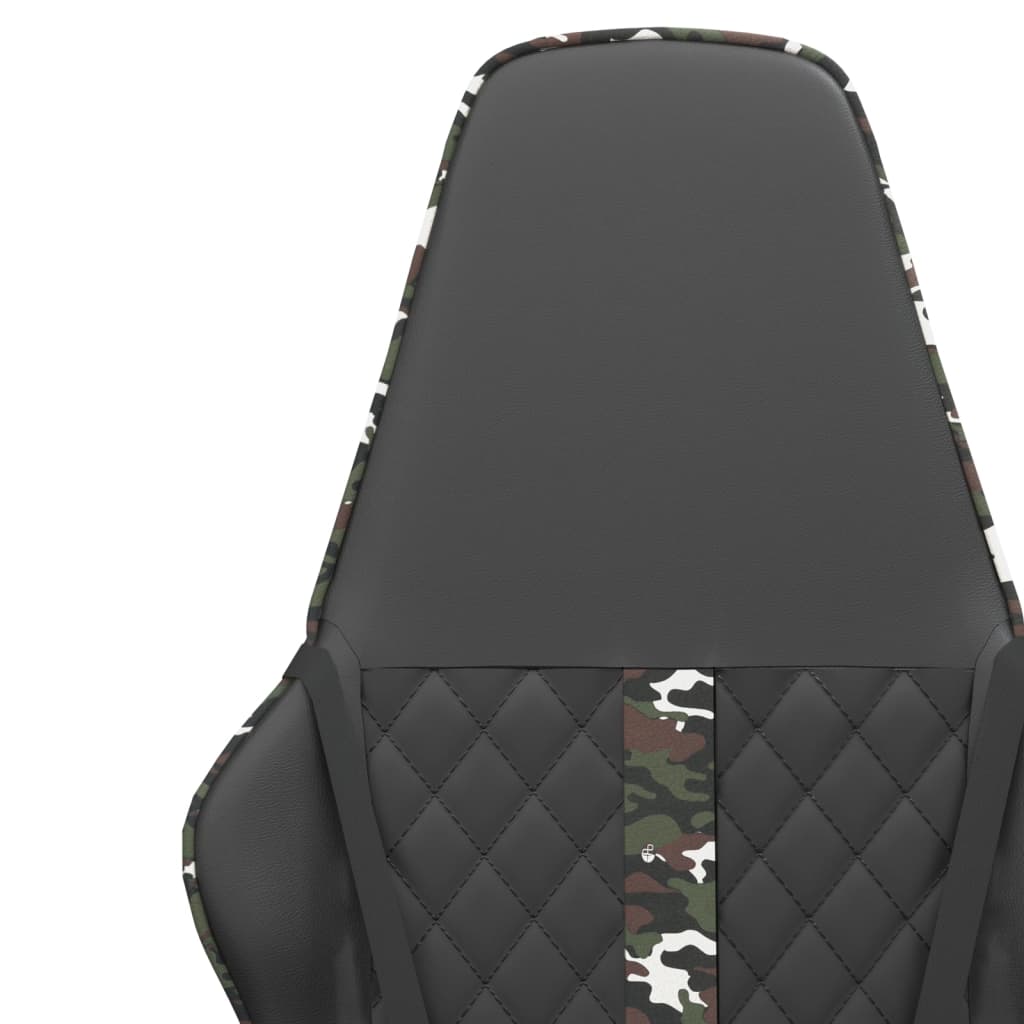 gamingstol kunstlæder sort og camouflage