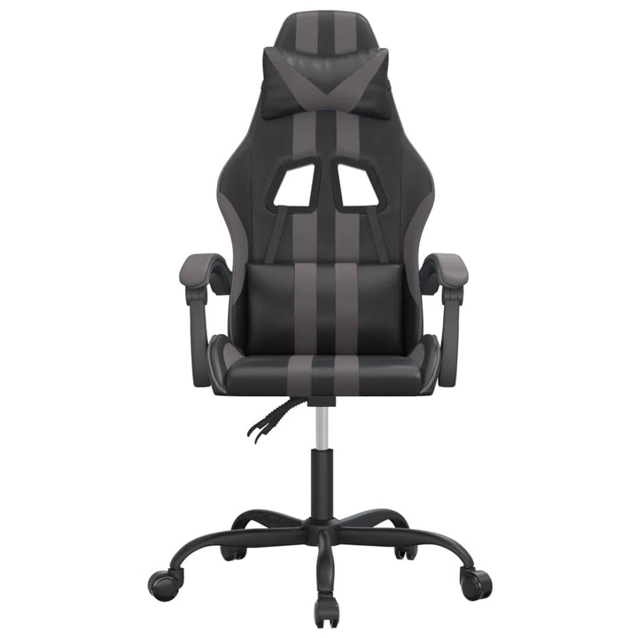gamingstol kunstlæder sort og grå