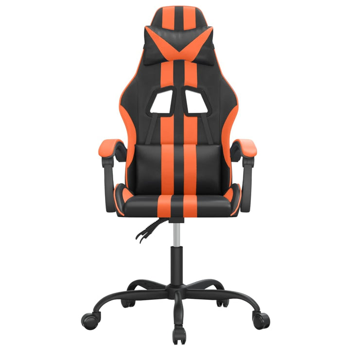 gamingstol kunstlæder sort og orange