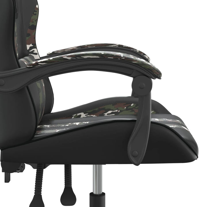 gamingstol kunstlæder sort og camouflage