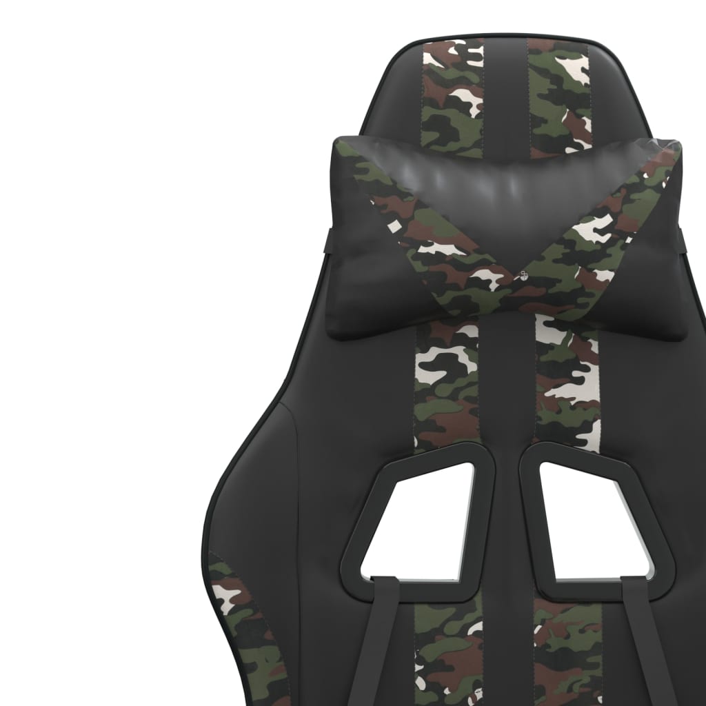 gamingstol kunstlæder sort og camouflage