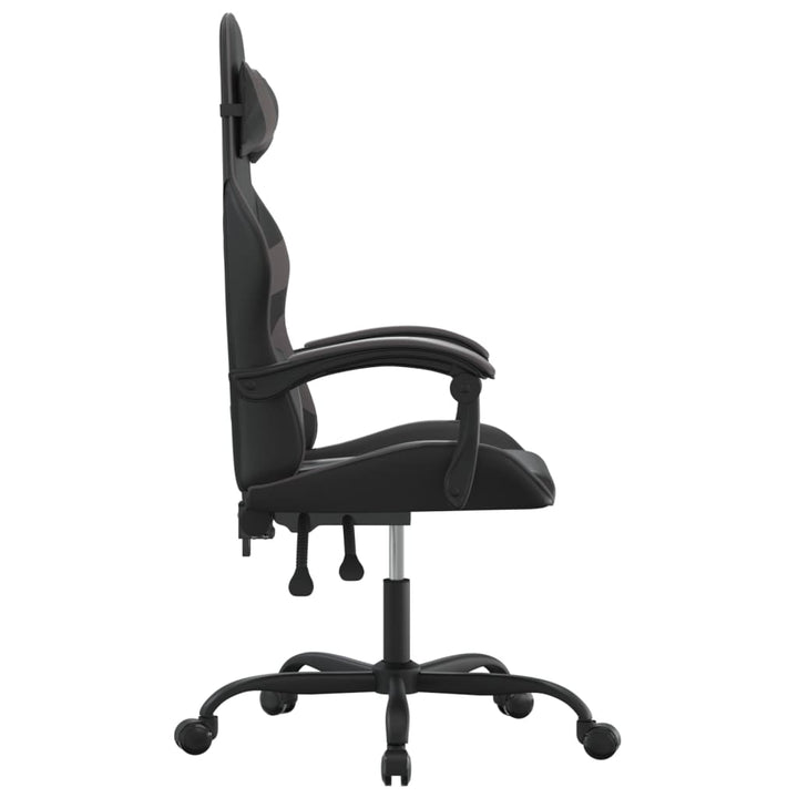 gamingstol kunstlæder sort og grå