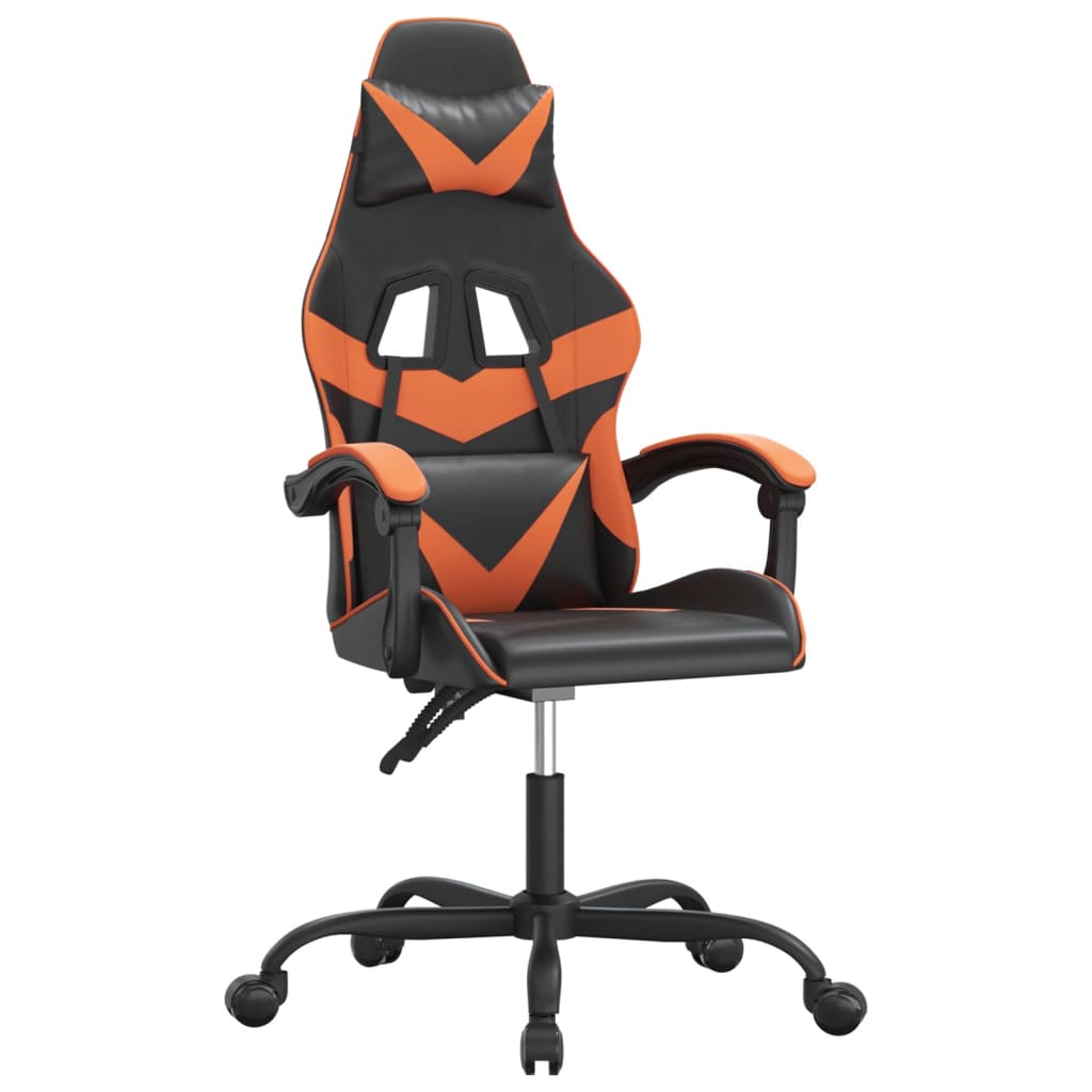 gamingstol kunstlæder sort og orange