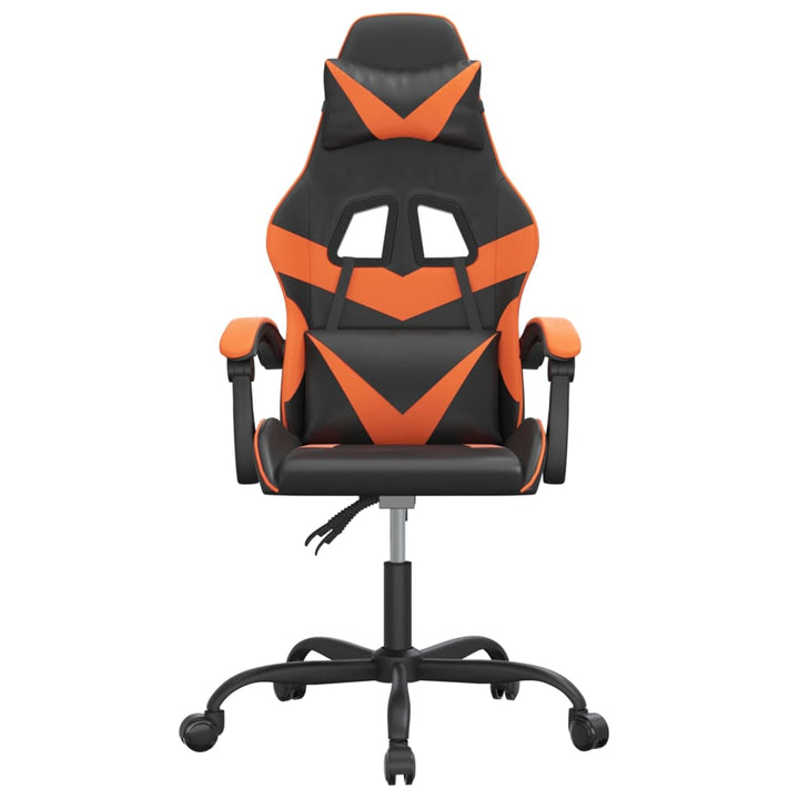 gamingstol kunstlæder sort og orange