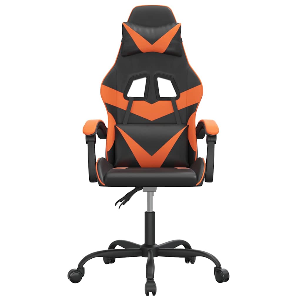 gamingstol kunstlæder sort og orange