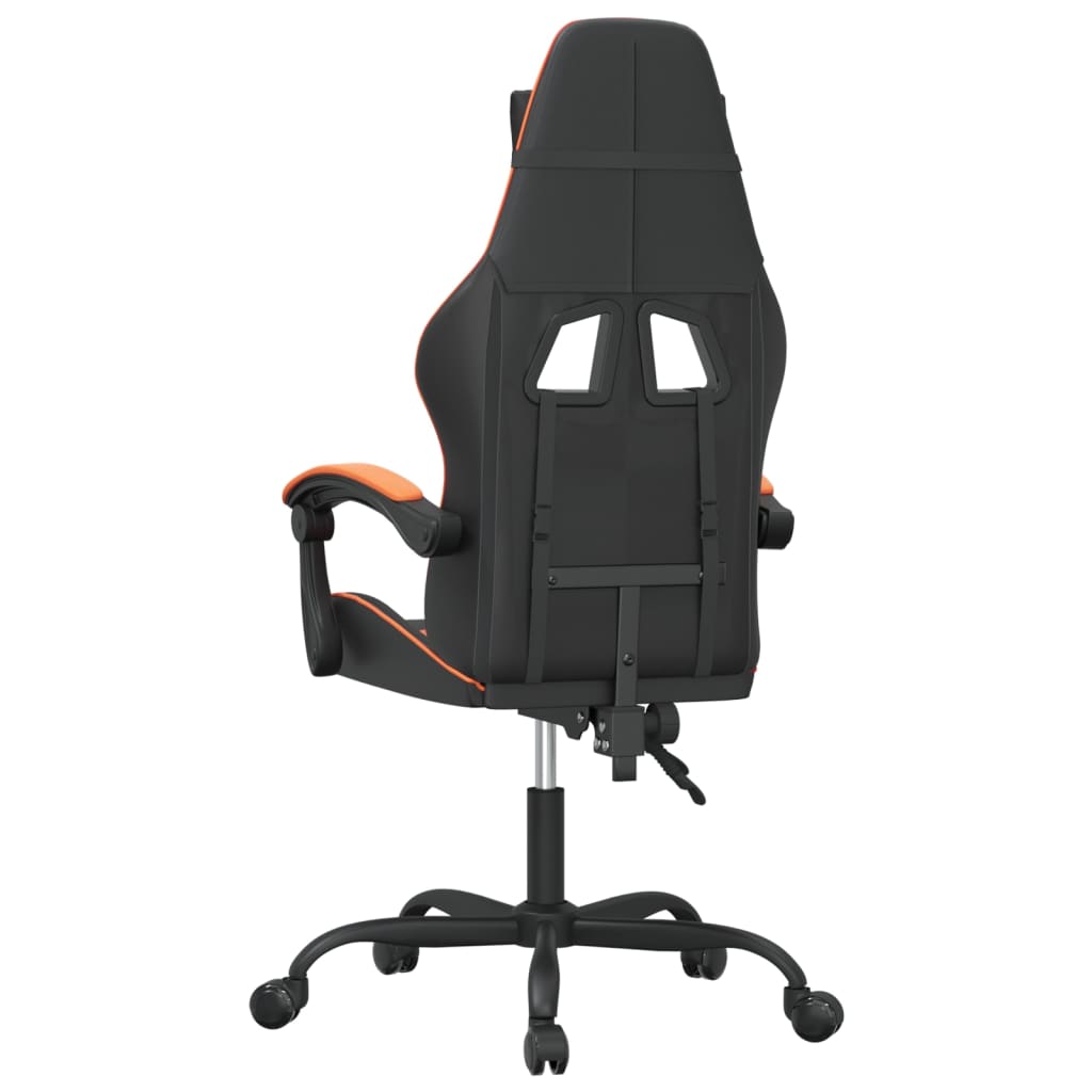 gamingstol kunstlæder sort og orange
