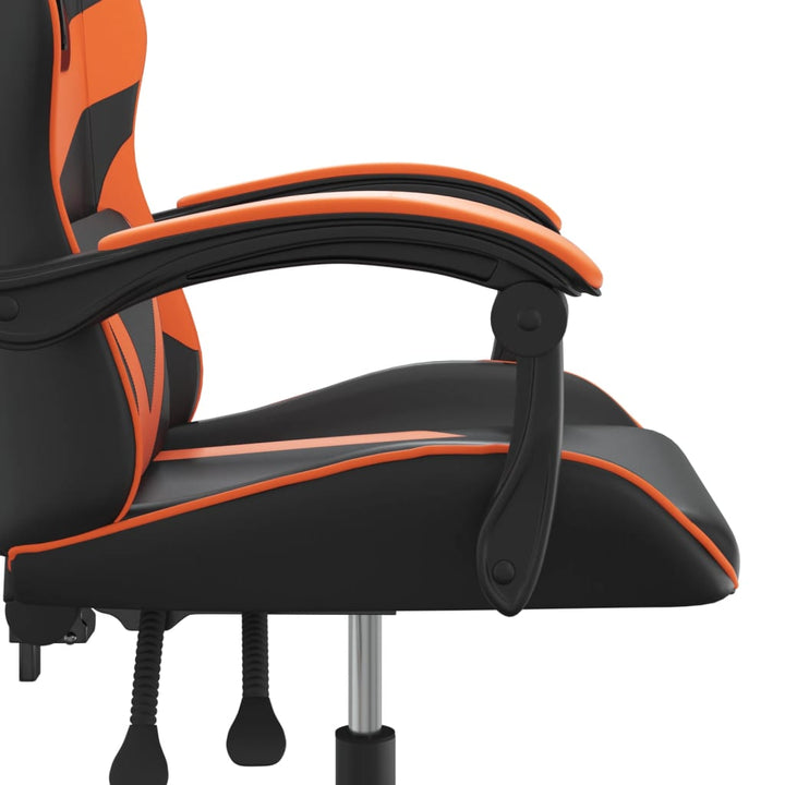 gamingstol kunstlæder sort og orange