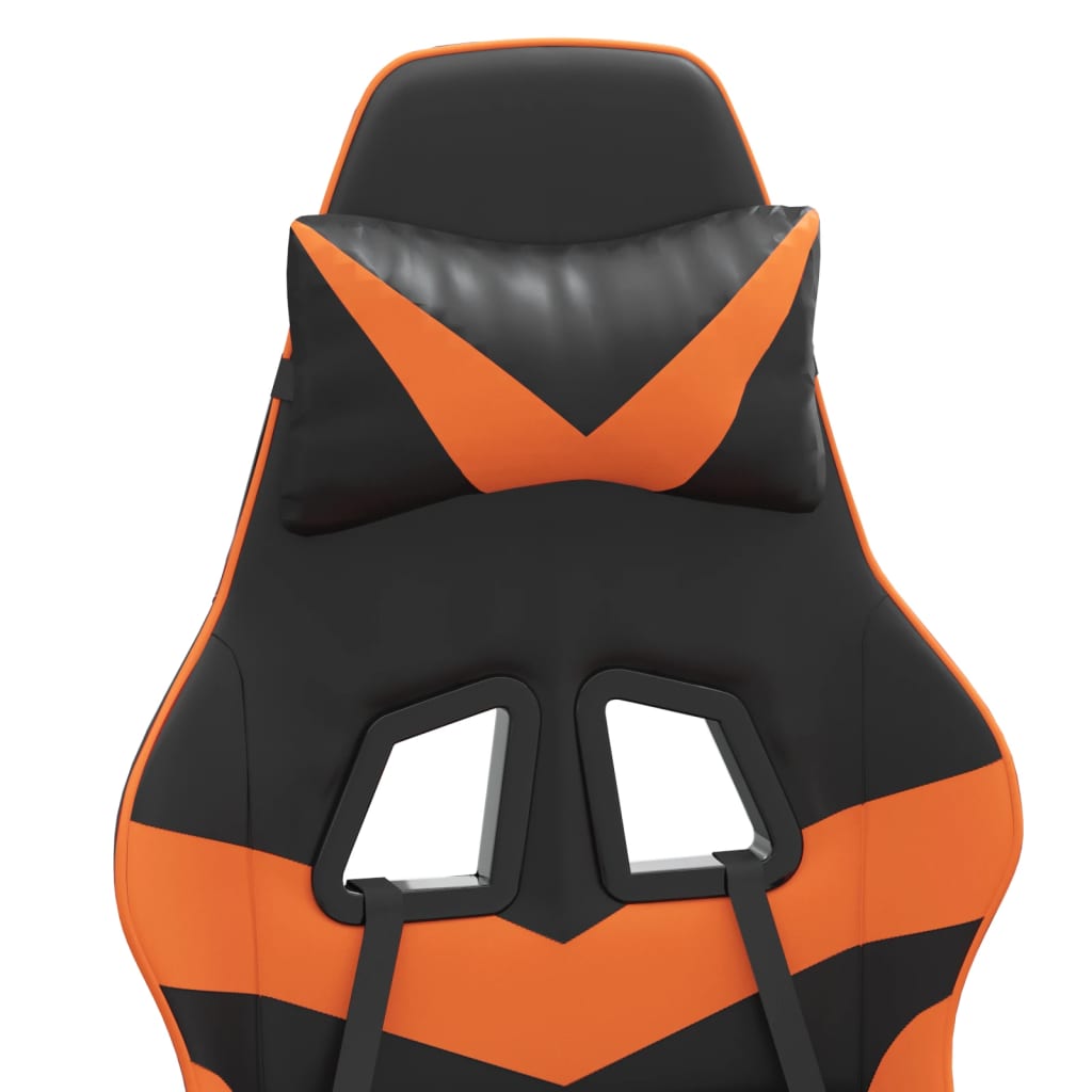 gamingstol kunstlæder sort og orange