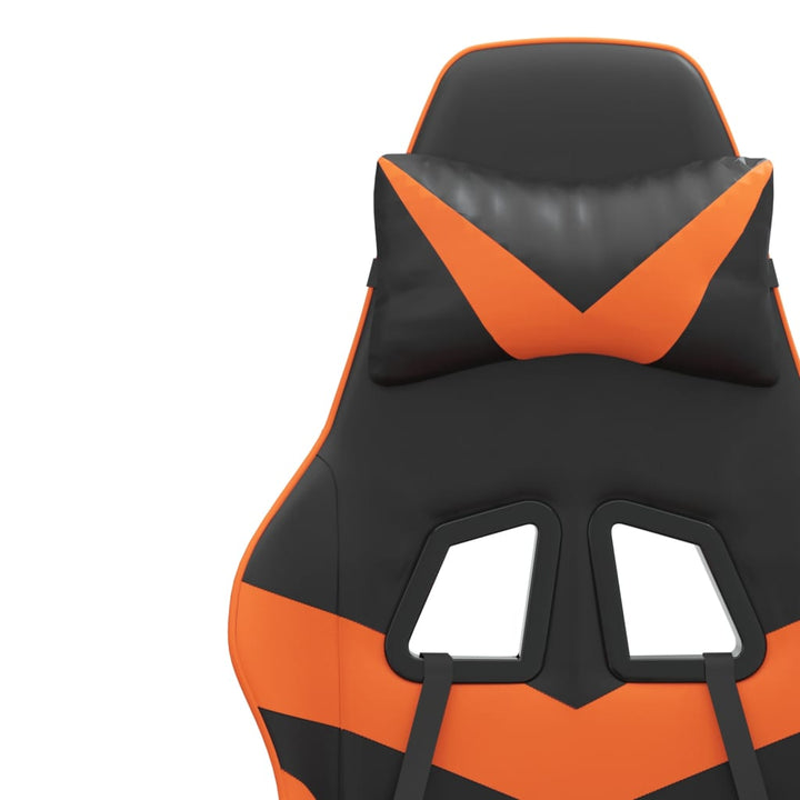 gamingstol kunstlæder sort og orange