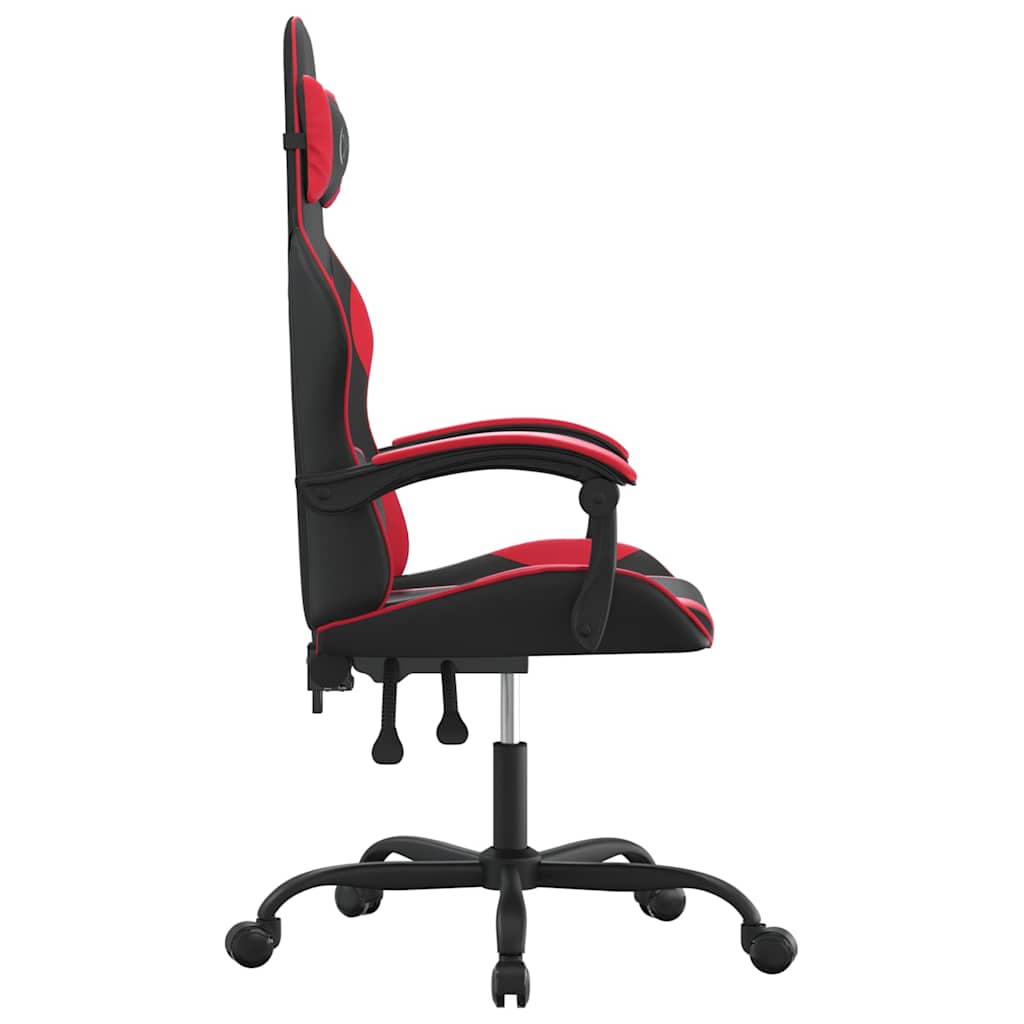 gamingstol kunstlæder sort og rød