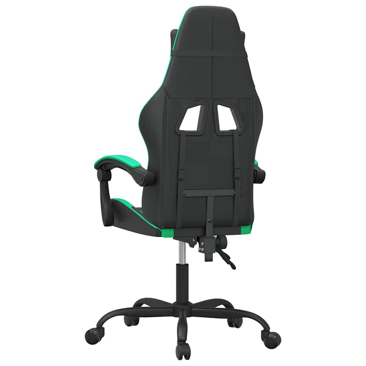 gamingstol kunstlæder sort og grøn