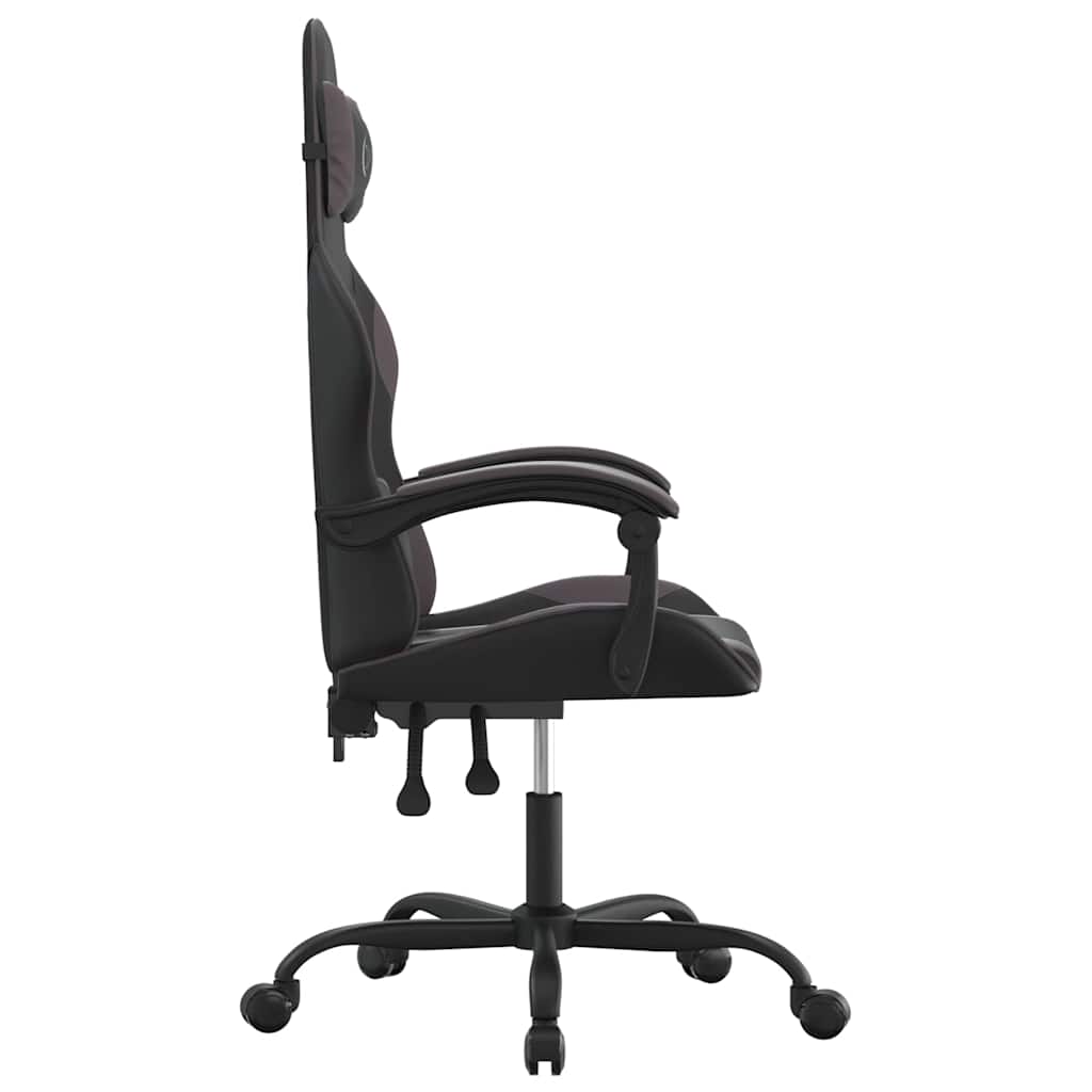 gamingstol kunstlæder sort og grå