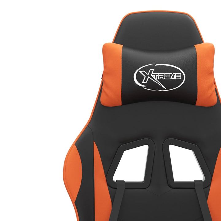 gamingstol kunstlæder sort og orange