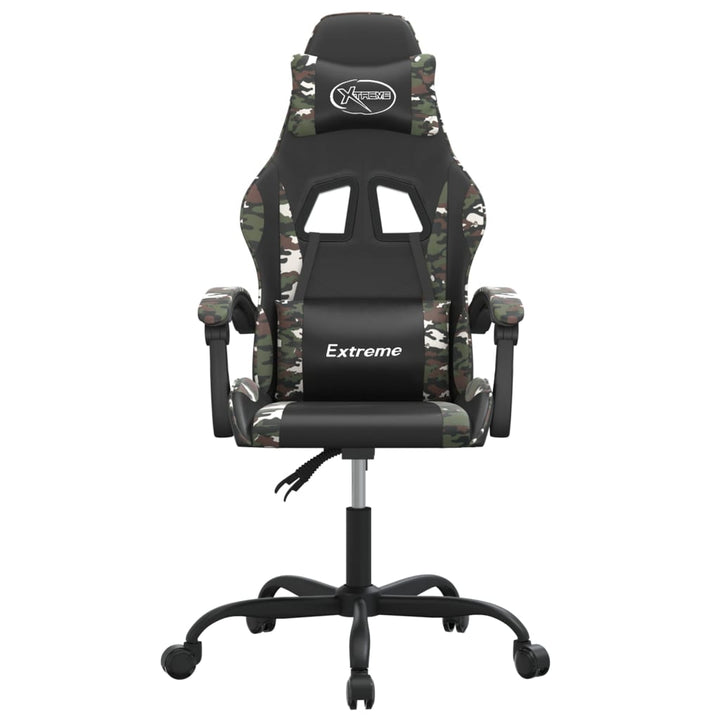 gamingstol kunstlæder sort og camouflage