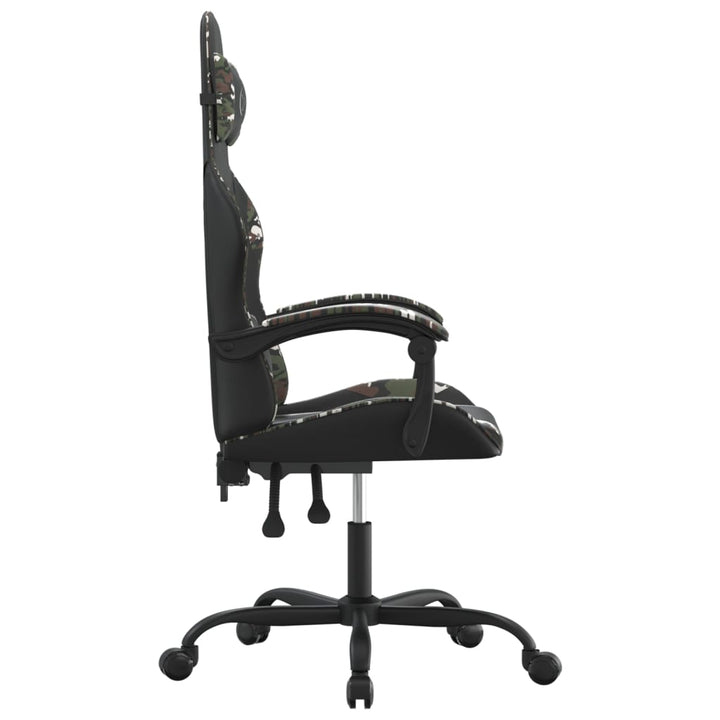 gamingstol kunstlæder sort og camouflage