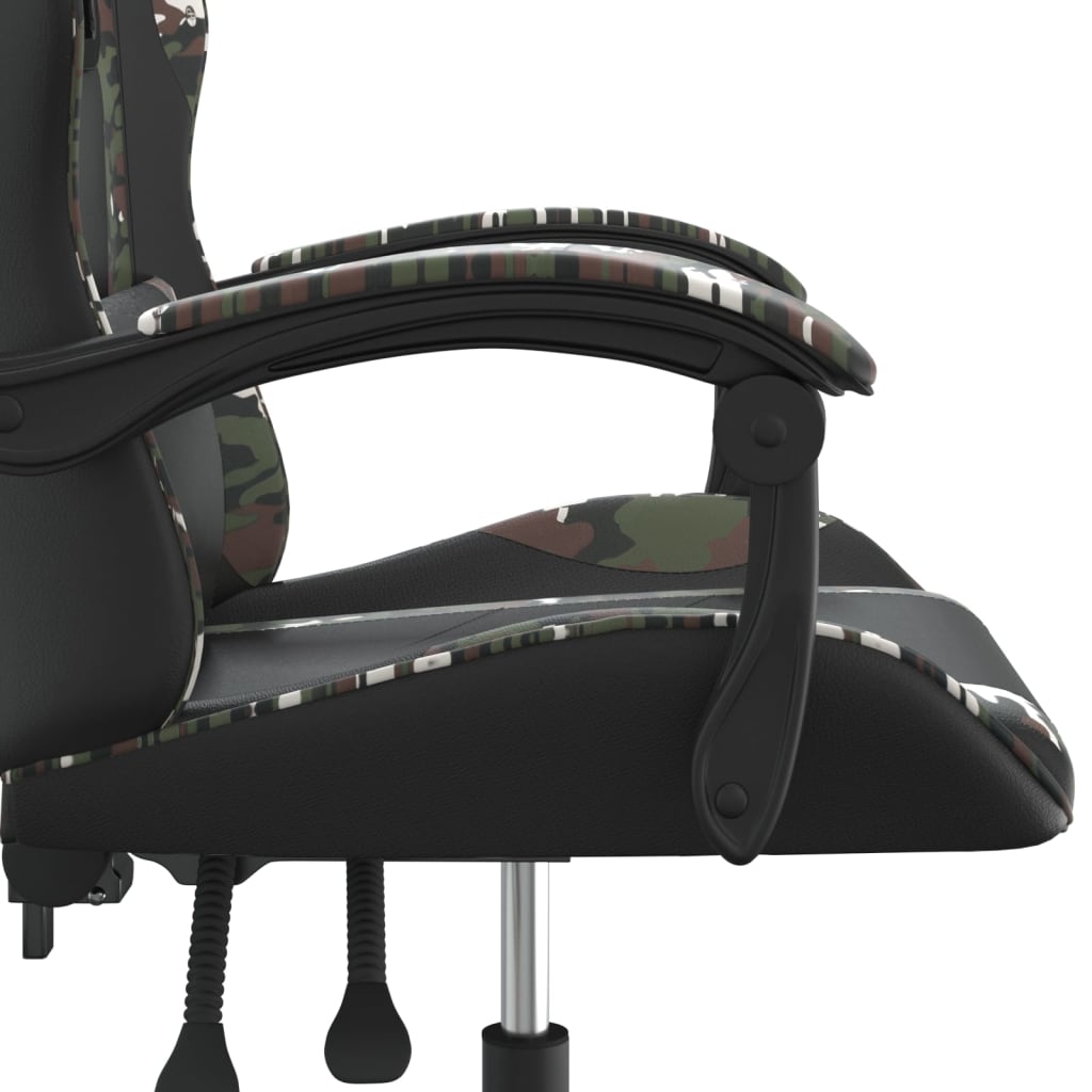 gamingstol kunstlæder sort og camouflage