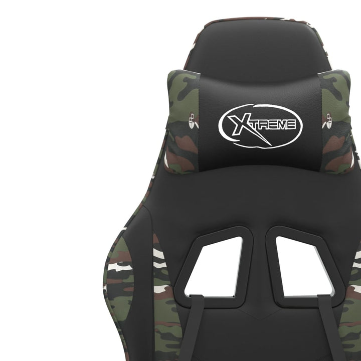 gamingstol kunstlæder sort og camouflage