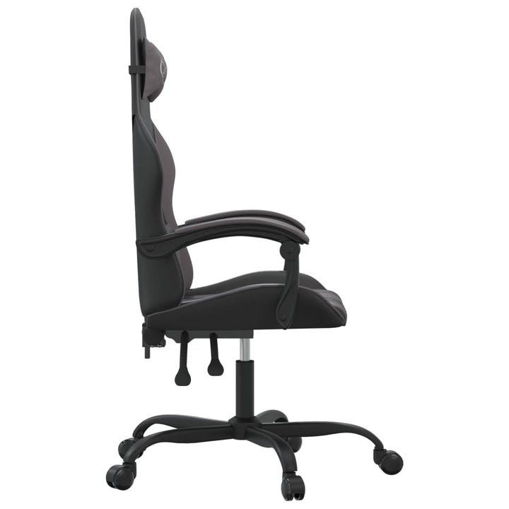 gamingstol kunstlæder sort og grå