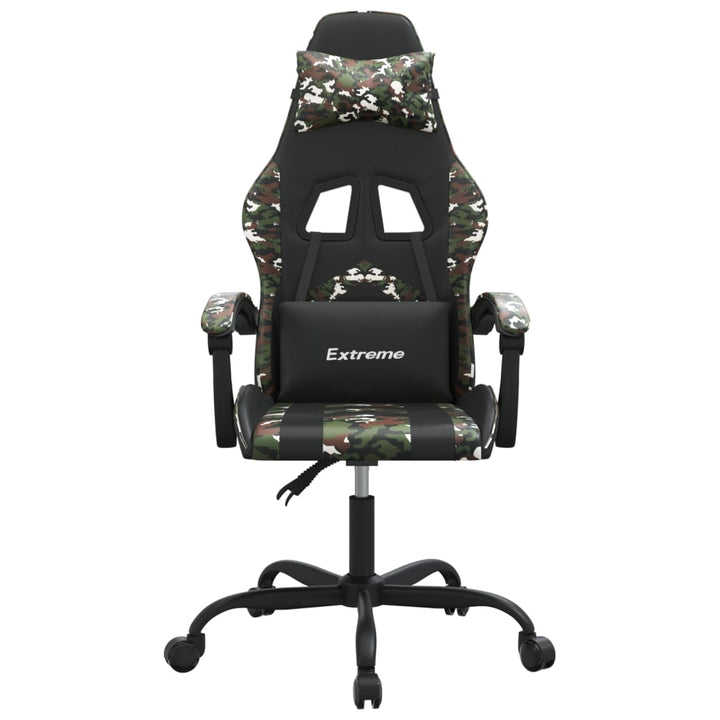 gamingstol kunstlæder sort og camouflage