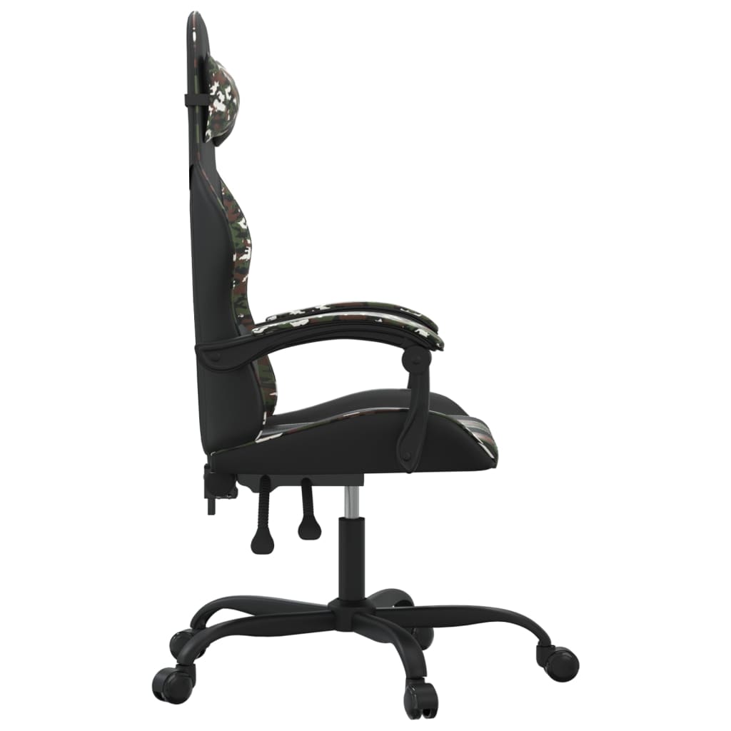 gamingstol kunstlæder sort og camouflage