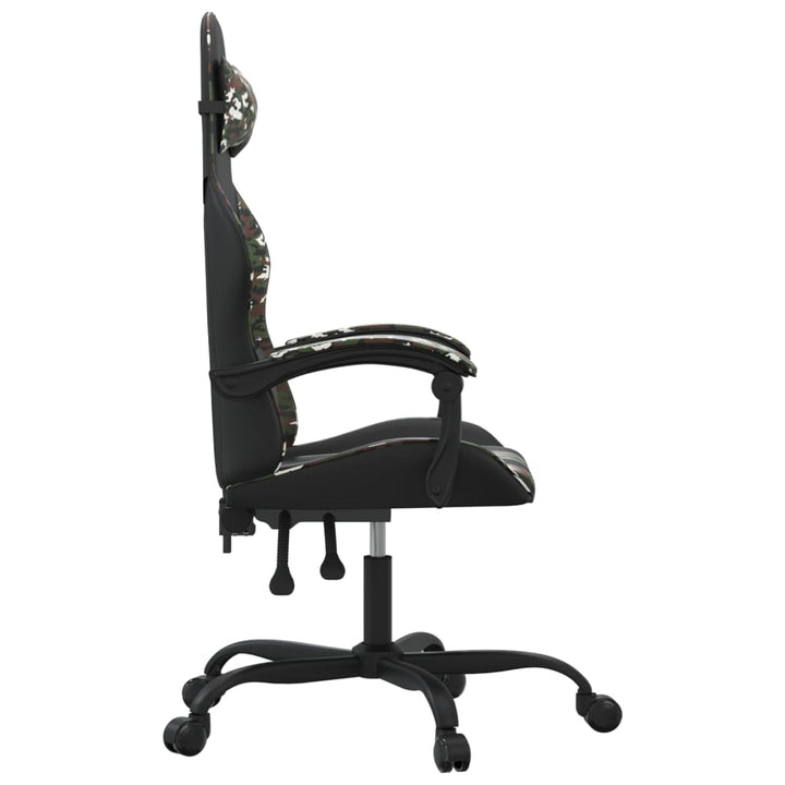 gamingstol kunstlæder sort og camouflage