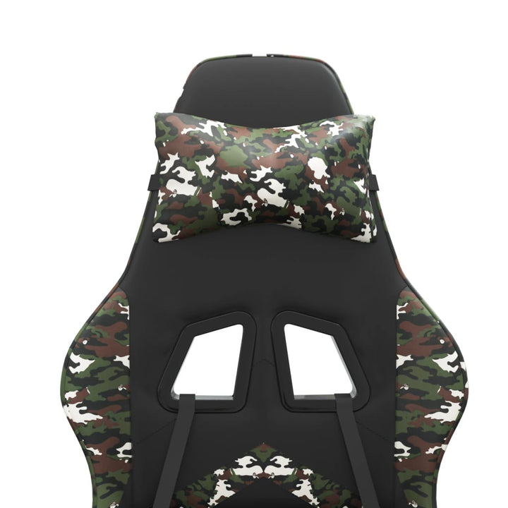 gamingstol kunstlæder sort og camouflage