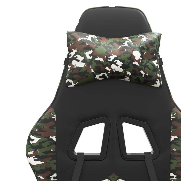 gamingstol kunstlæder sort og camouflage