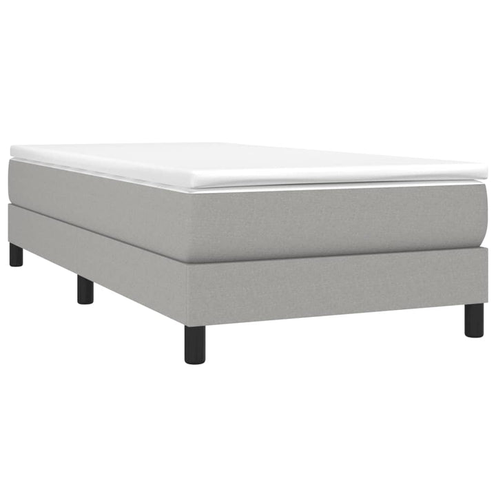 Boxspring sengeramme Lysegrå 80x200 cm Stof
