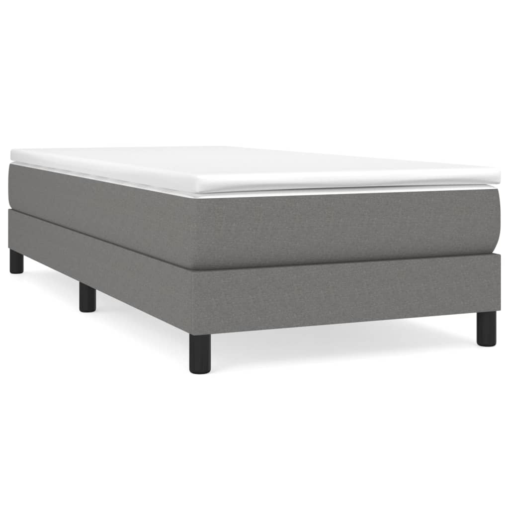 Boxspring sengeramme Mørkegrå 80x200 cm Stof