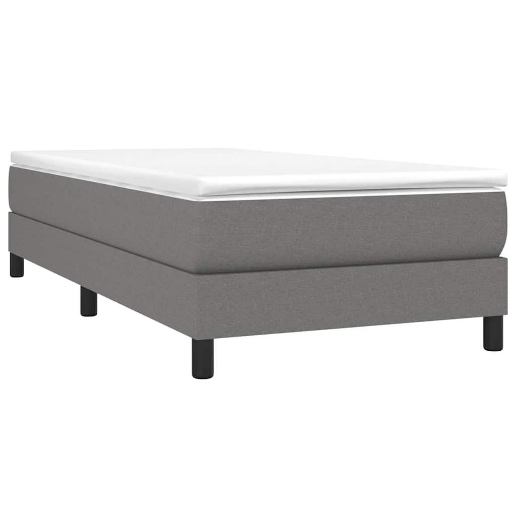 Boxspring sengeramme Mørkegrå 80x200 cm Stof