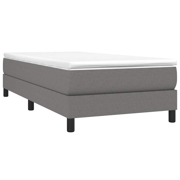 Boxspring sengeramme Mørkegrå 80x200 cm Stof