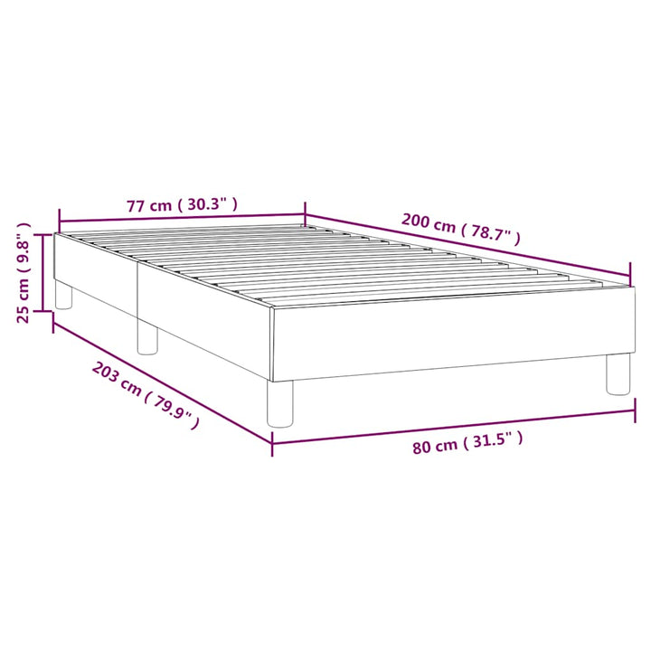 Boxspring sengeramme 80x200 cm stof cremefarvet