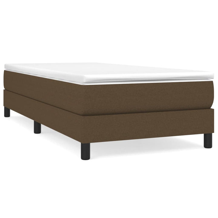 Boxspring sengeramme Mørkebrun 90x190 cm Stof