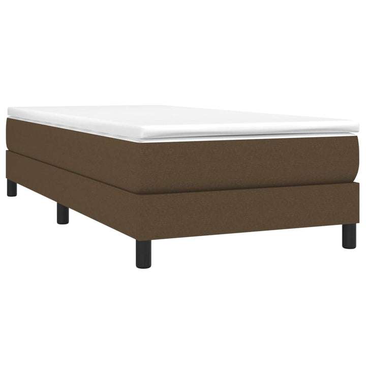 Boxspring sengeramme Mørkebrun 90x190 cm Stof