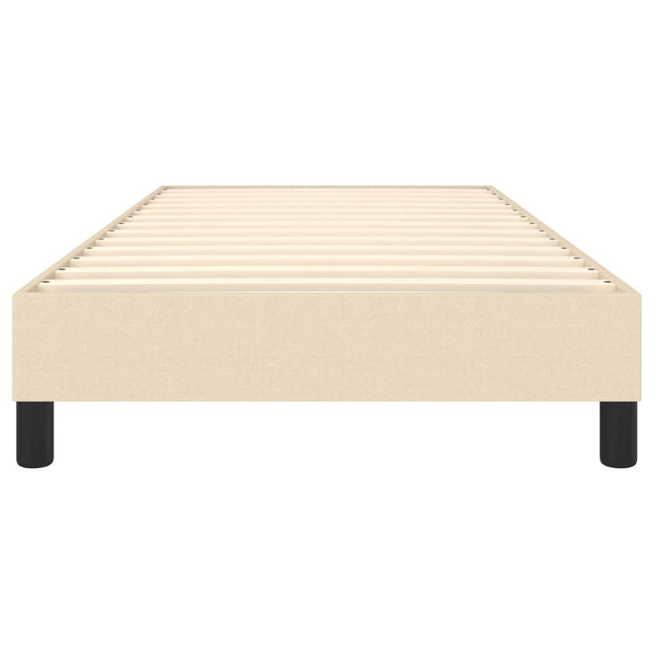 Boxspring sengeramme 90x190 cm stof cremefarvet