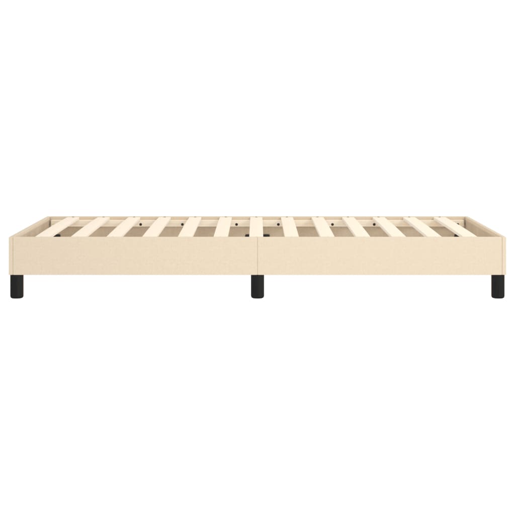 Boxspring sengeramme 90x190 cm stof cremefarvet