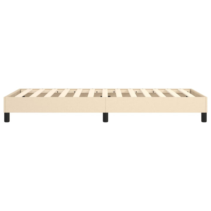 Boxspring sengeramme 90x190 cm stof cremefarvet