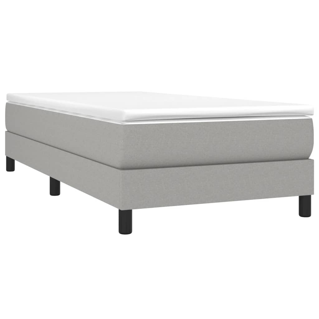 Boxspring sengeramme Lysegrå 90x200 cm Stof