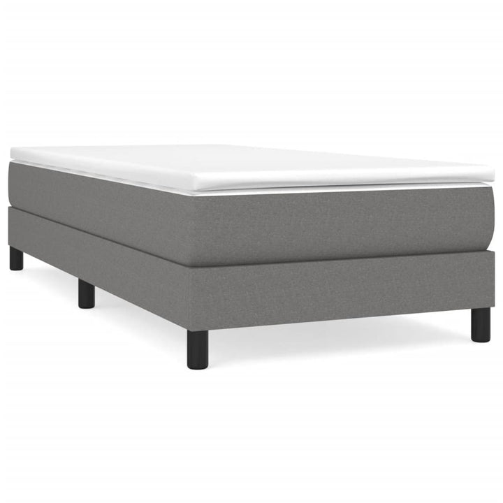 Boxspring sengeramme Mørkegrå 90x200 cm Stof