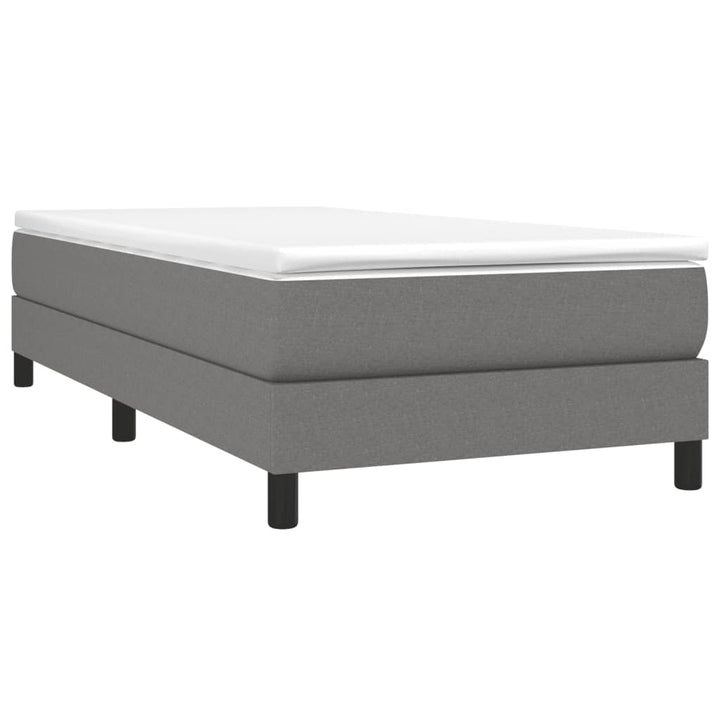 Boxspring sengeramme Mørkegrå 90x200 cm Stof