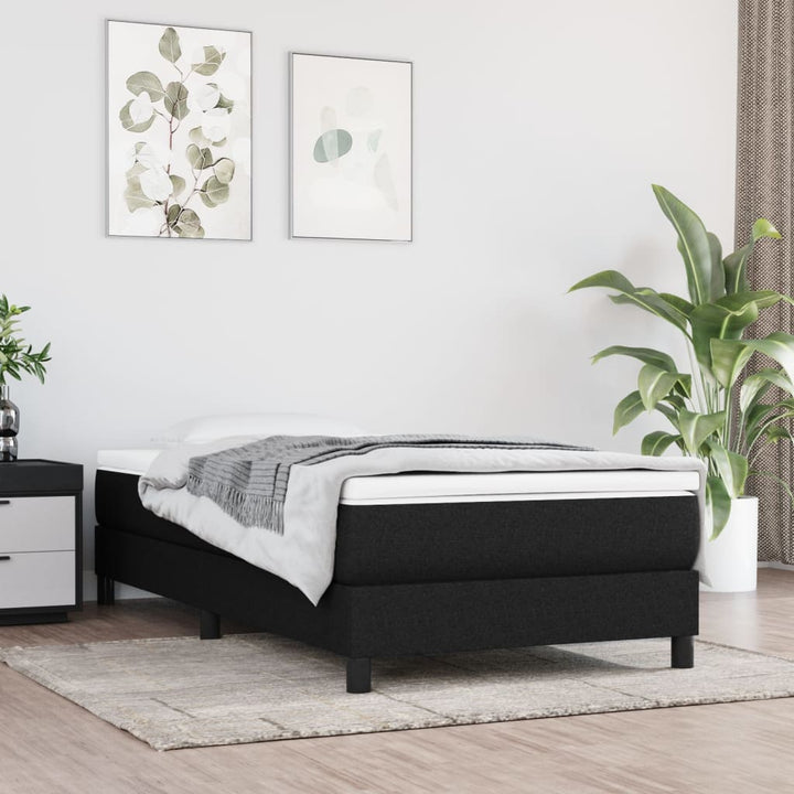 Boxspring sengeramme 90x200 cm stof sort