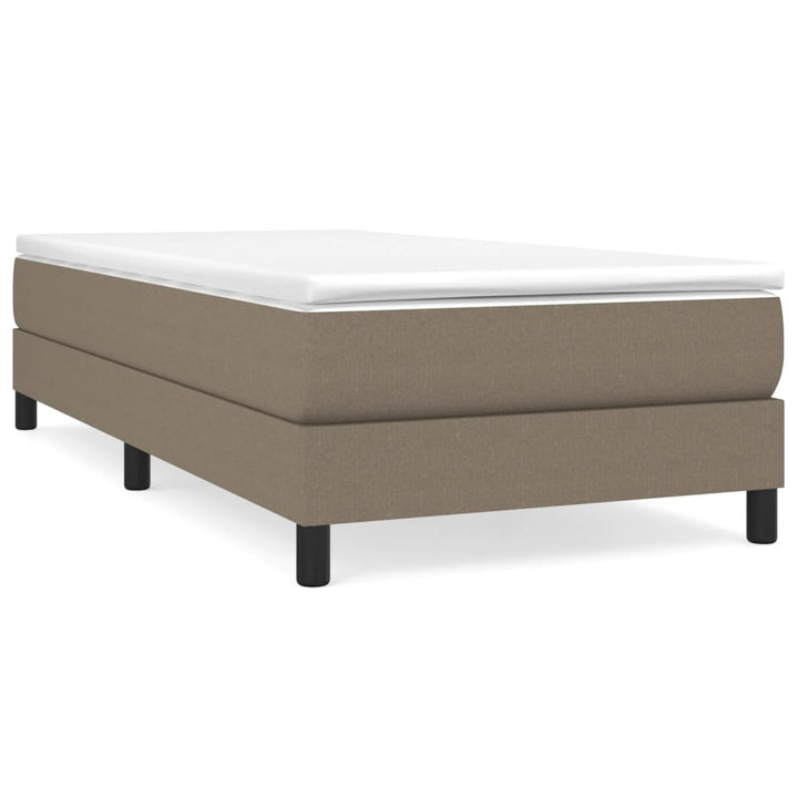 Boxspring sengeramme 90x200 cm stof gråbrun