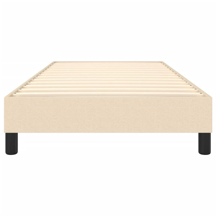 Boxspring sengeramme 90x200 cm stof cremefarvet