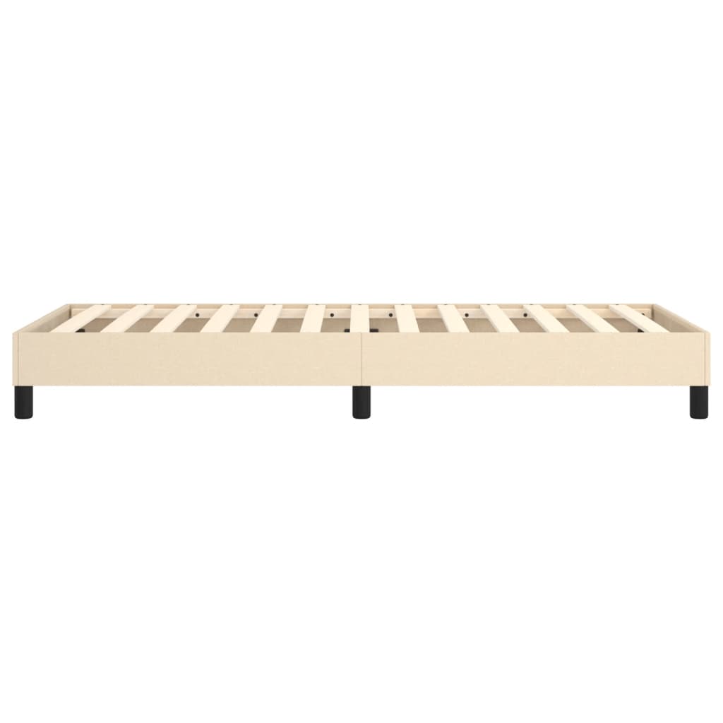 Boxspring sengeramme 90x200 cm stof cremefarvet