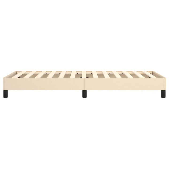 Boxspring sengeramme 90x200 cm stof cremefarvet