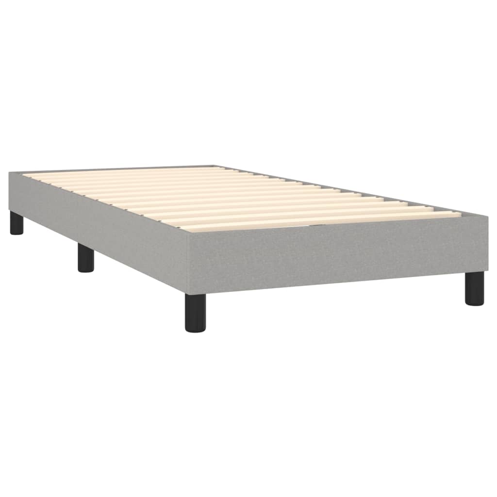 Boxspring sengeramme Lysegrå 100x200 cm Stof